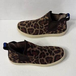 Rothy’s Wildcat Chelsea Boot Leopard Print Booties Pull On